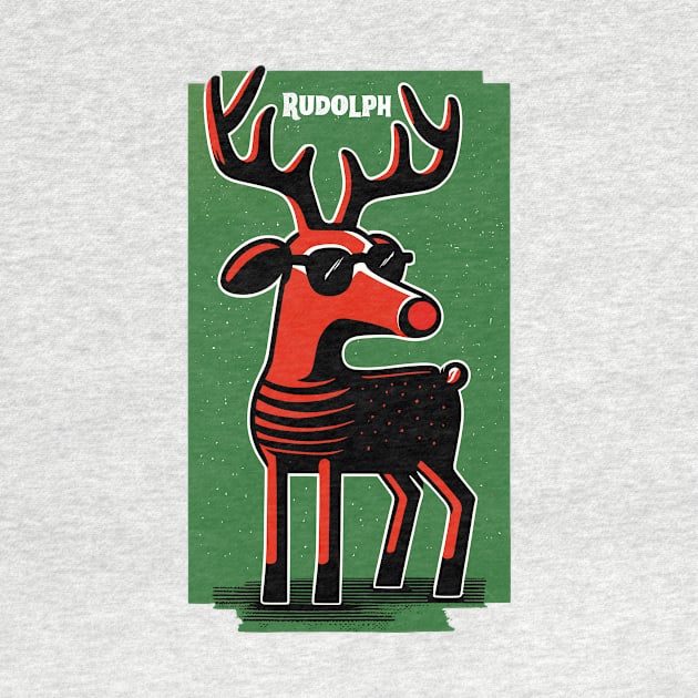 Rudolph's Day Off Tee: A  Take on Santa's Star Reindeer! by LoffDesign